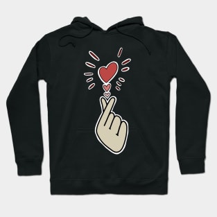 Finger Heart Kpop Songalag Hateu Hoodie